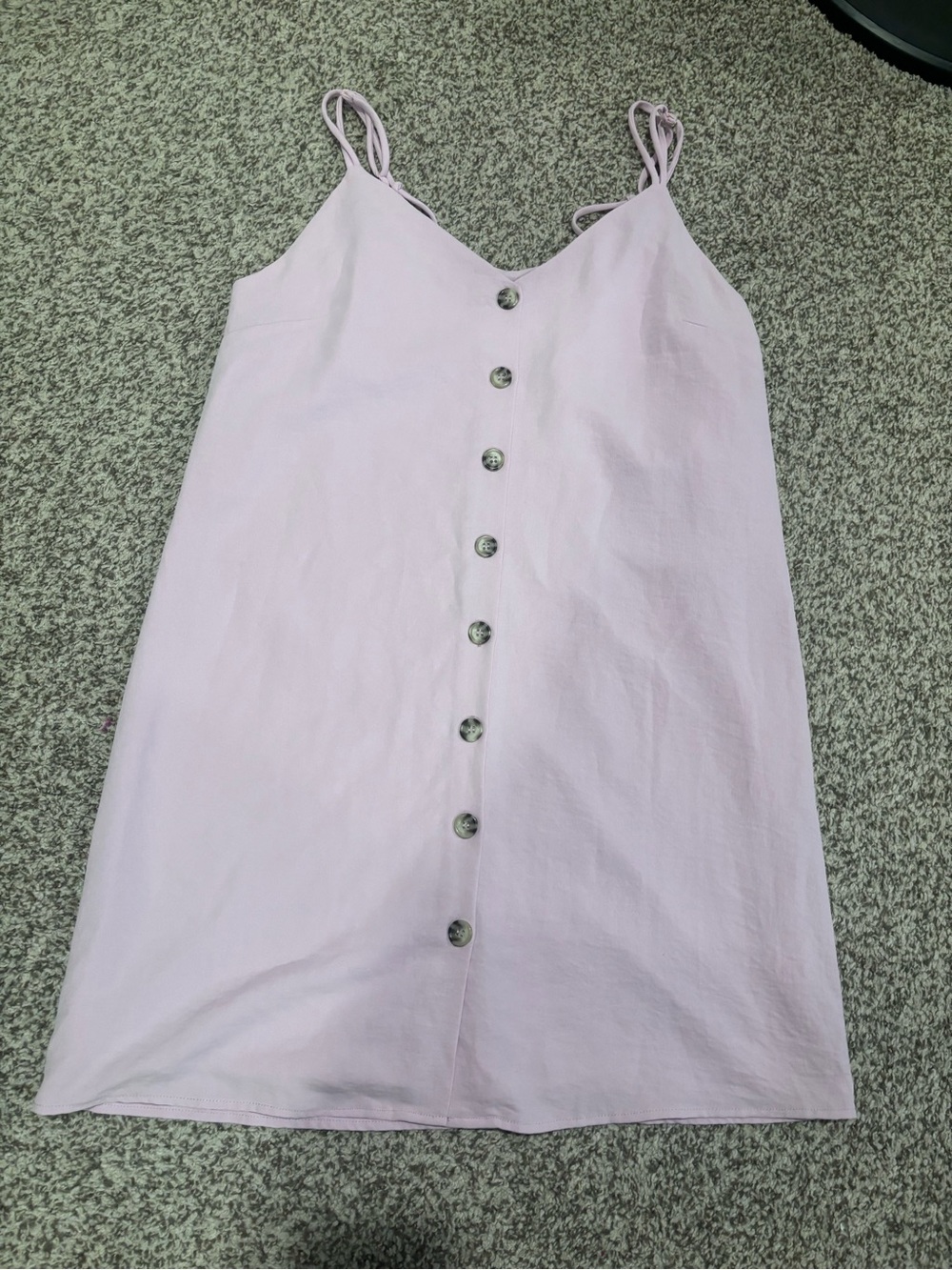 Naked Zebra Light Pink Button-Front Mini Slip Dress